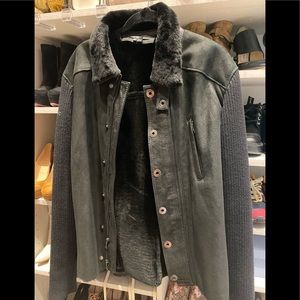 Theory Men’s Shearling sweater jacket